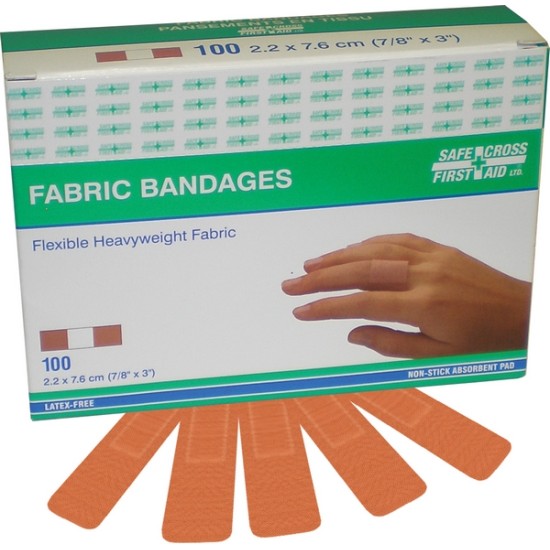 Fabric Bandage 100Pk - Flexible and Durable Fabric Bandage 100Pk providing flexible and durable wound protection.