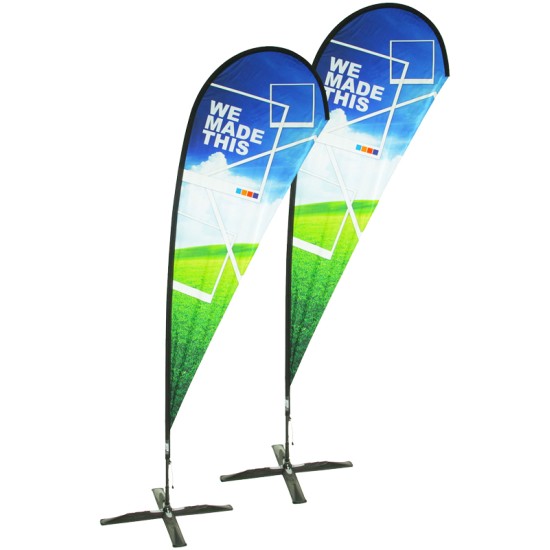 Tear Drop Style Flags - Vibrant and Durable Tear Drop Style Flags (2) for dynamic promotional displays