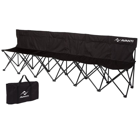 Portable Six Seat Sport Bench - Black Six Seat Sport Bench - Black