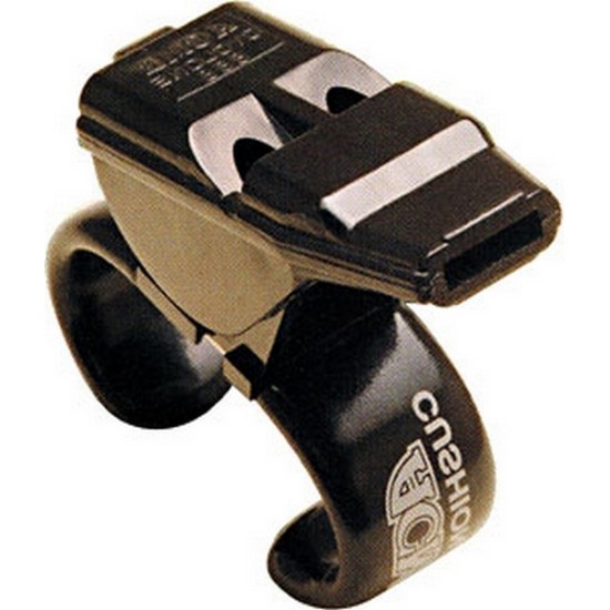 Loud and Comfortable Acme Tornado 2000 Whistle with Secure Finger Grip Acme Tornado 2000 Whistle with Finger Grip in Black